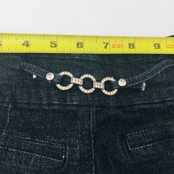 It's Me Denim Shorts Womens 3 Jewel Pattern - Picture 2 of 7